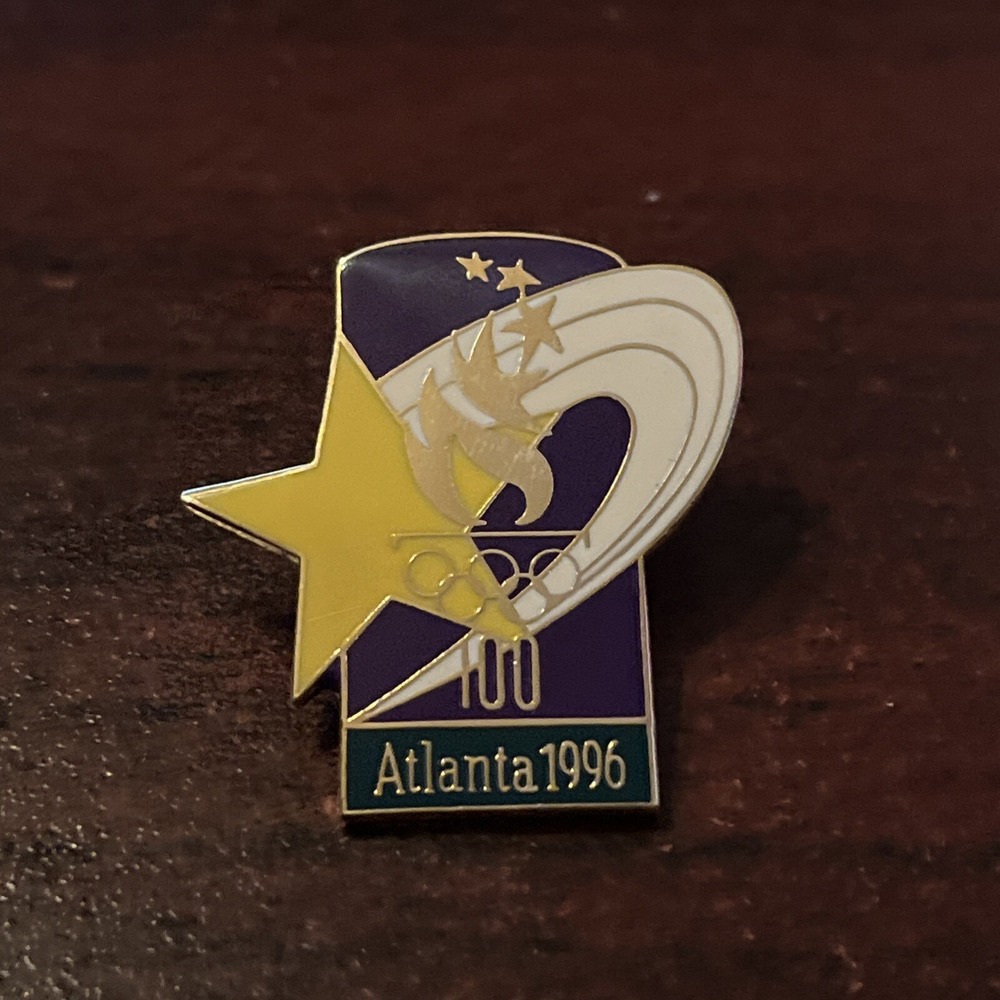 1996 Atlanta Olympics Shooting Star‎ Lapel Hat Pin